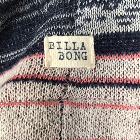 Billabong tribal print open fridge boho cardigan blue & pink sweater siz… - Picture 10 of 11